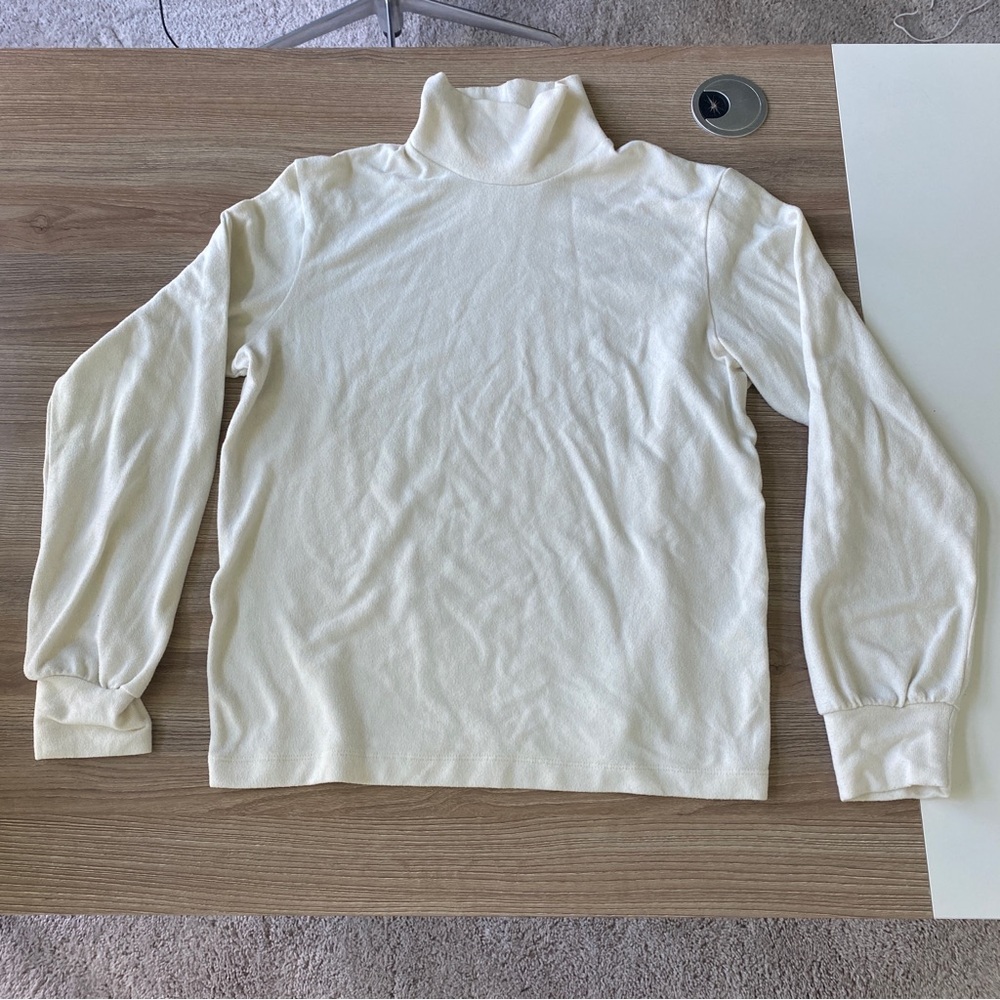 Cream Uniqlo turtle neck